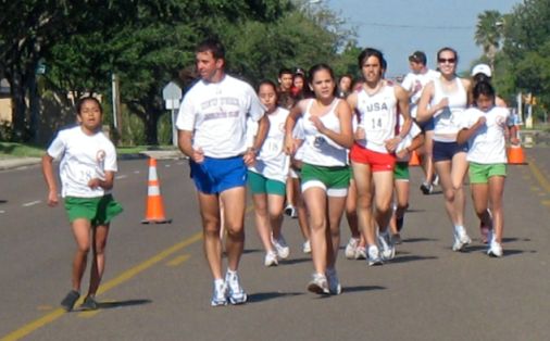 Kids and the Elite Racewalkers