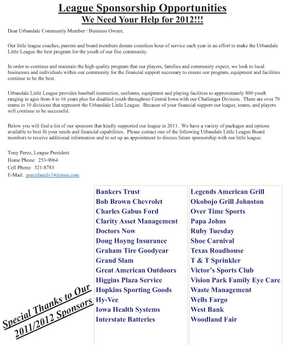 2012 Sponsors