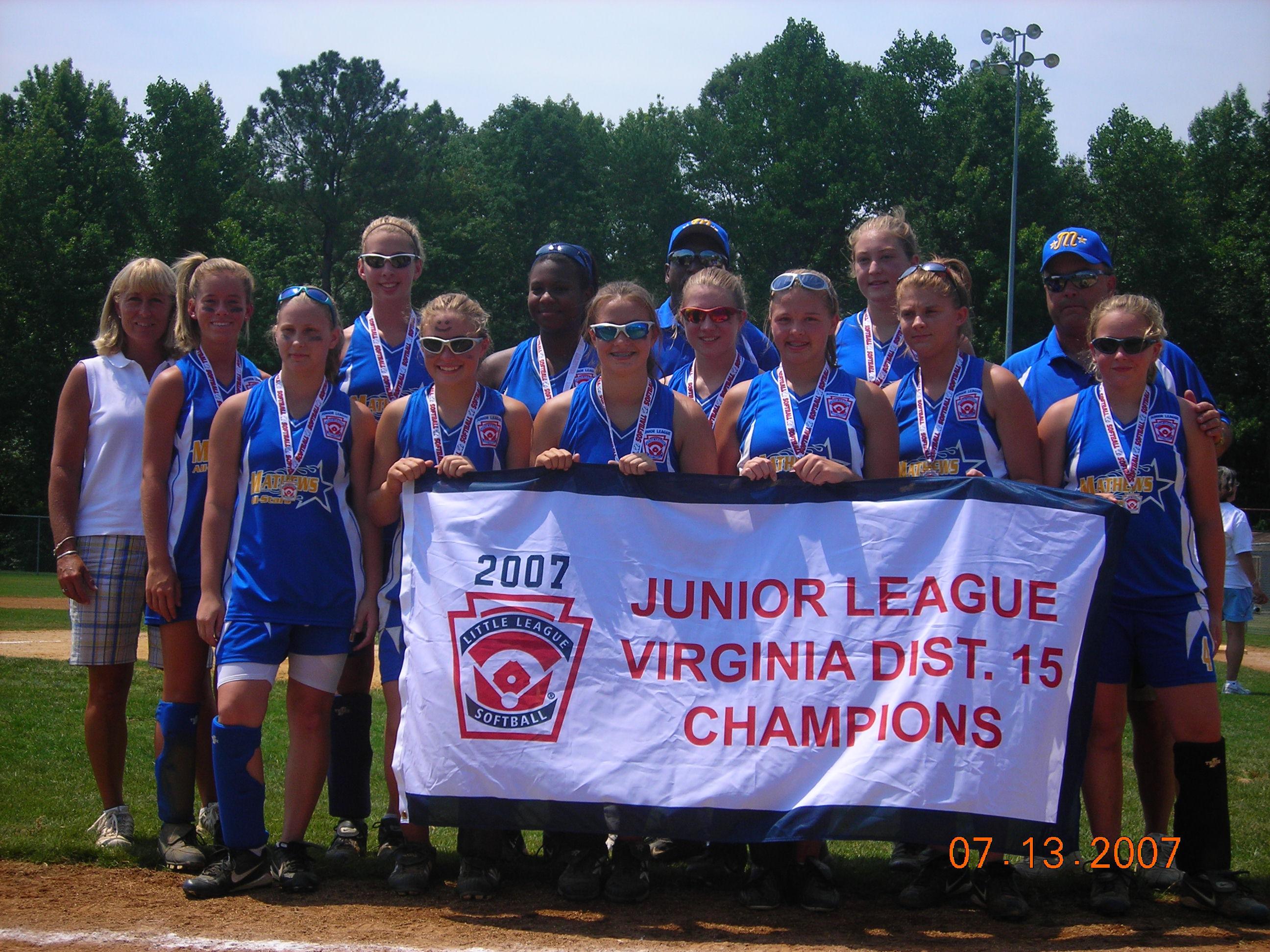 2007 Junior Softball Cahmpions