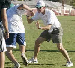 Coach Rattay in action
