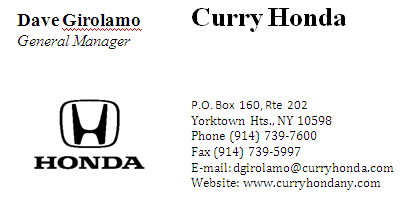 Curry Honda