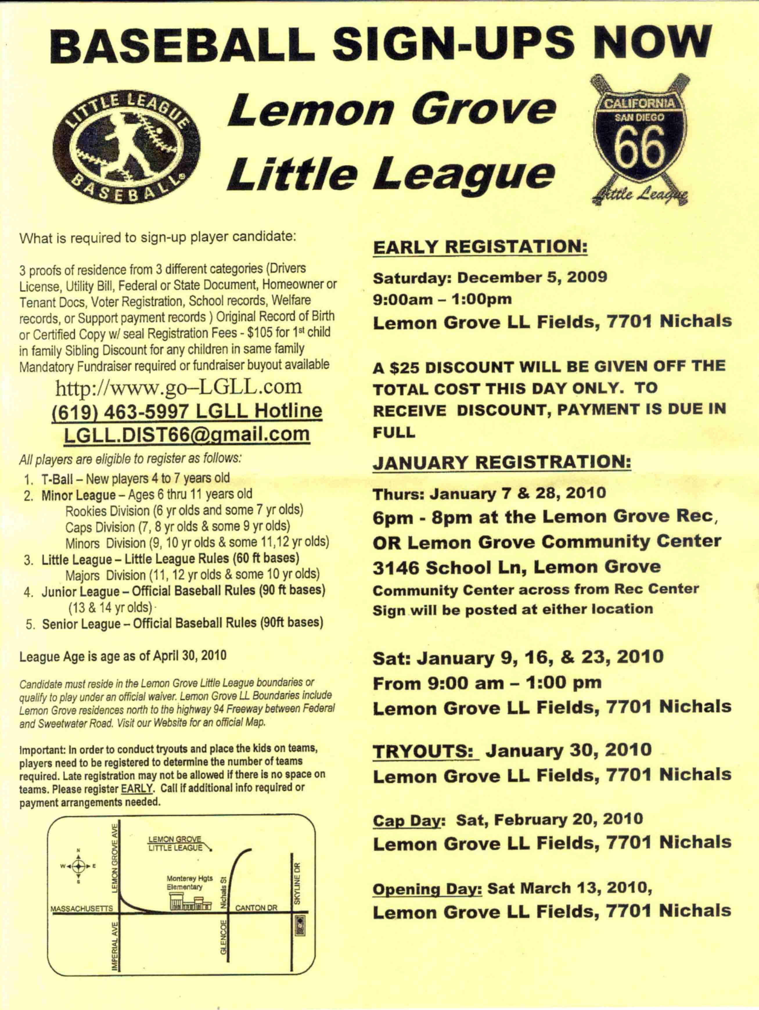 2010 Registration Sign-up Flyer