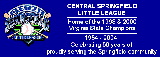 Central Springfield LIttle League Banner