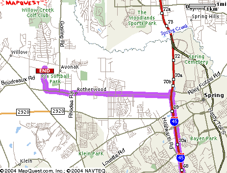 Klein Oak Map