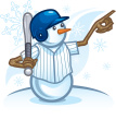 baseball snowman