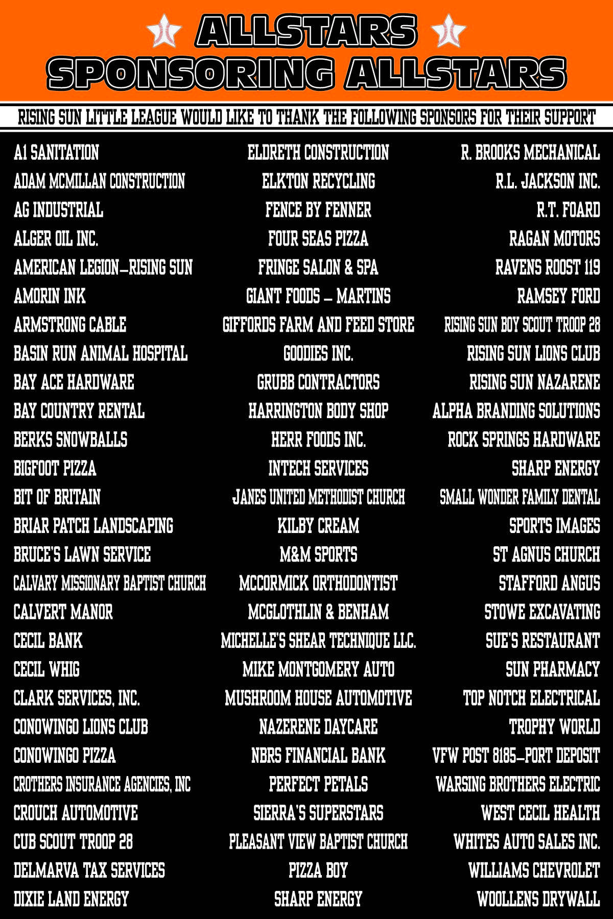 2013 SPONSORS