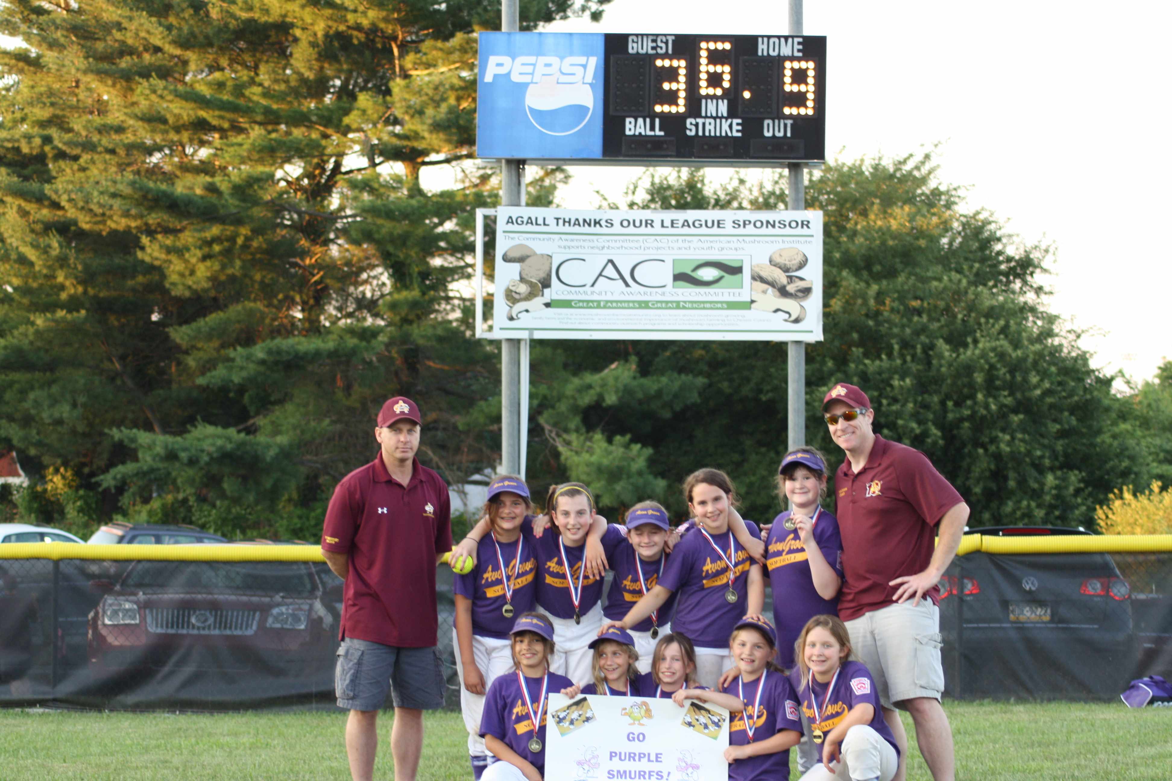 2011 Purple Smurfs Minors Softball