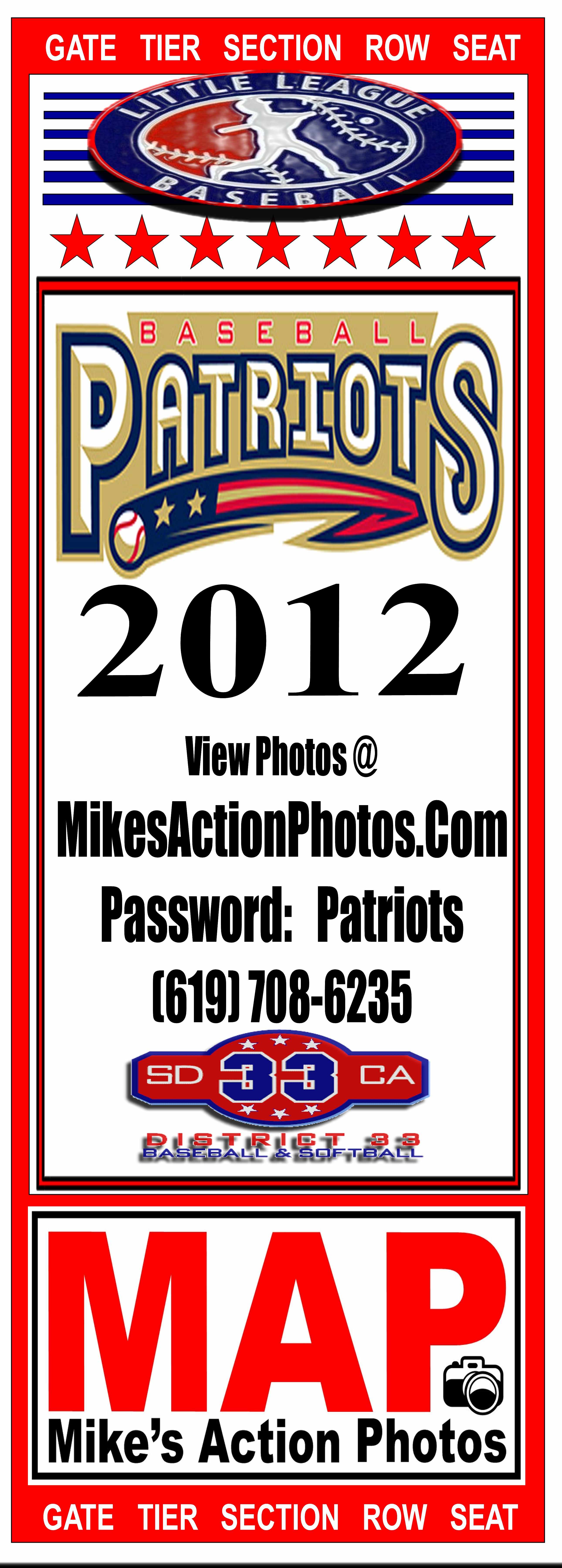 MAPS Patriots Ticket