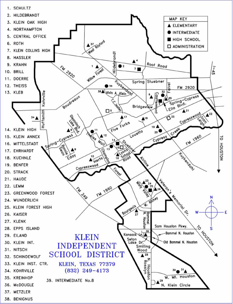 Klein ISD map