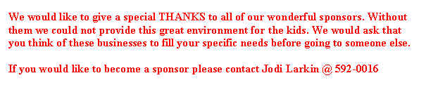 Sponsor thank you 1