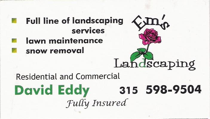 Em's Landscaping Business Card