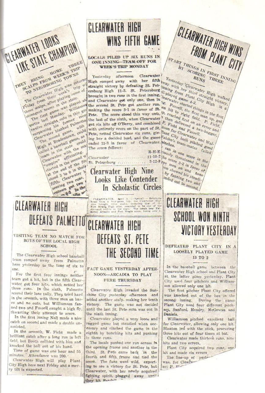 1920 CHS Newspaper Clippings