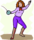 Female fencer