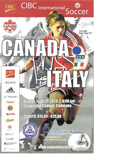 Canada vs Italy Friendly