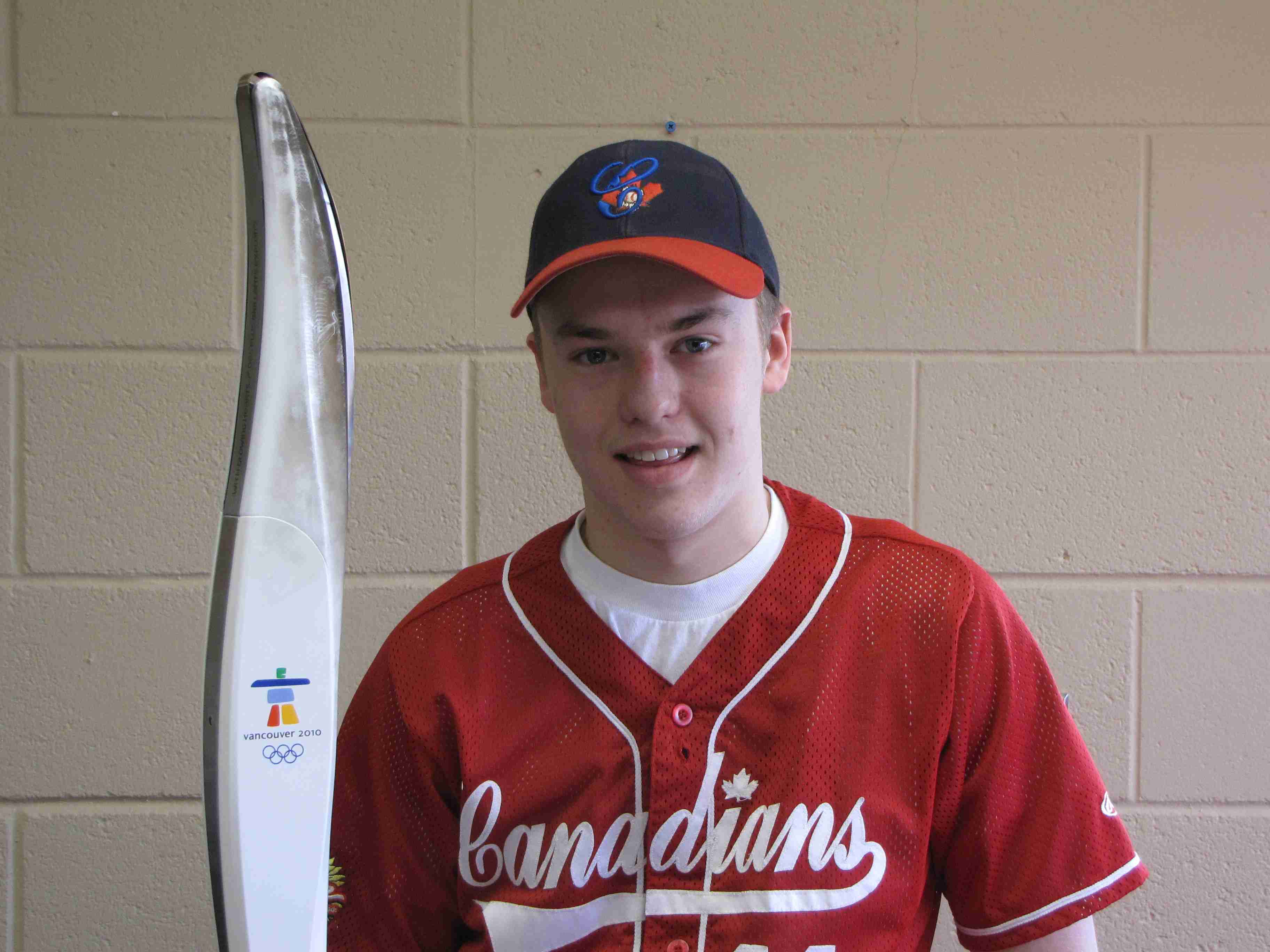 Drew with Olympic Torch