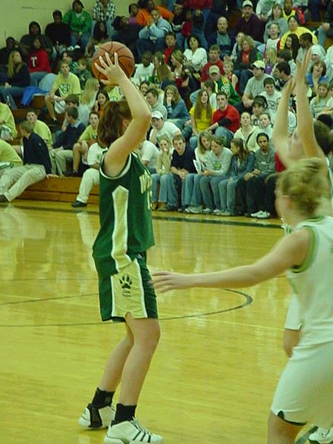 Cathryn looks to pass vs. Buford