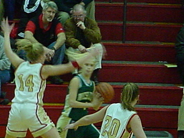 Carolyn Whitney looks to pass vs. GAC
