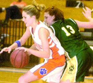 Cathryn on defense vs. Parkview