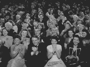 crowd clapping
