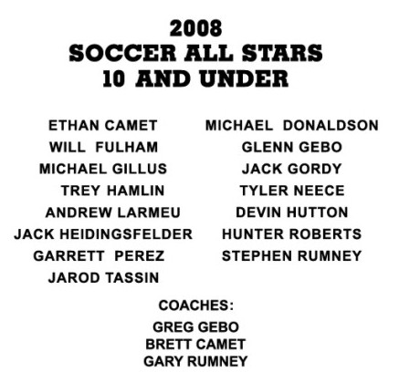 Soccer 2008 U10 Allstars
