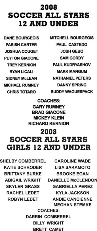 Soccer 2008 - U12 Allstars ALL