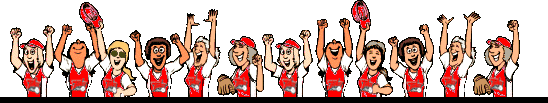 girls cheer in red