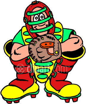 catcher smiling