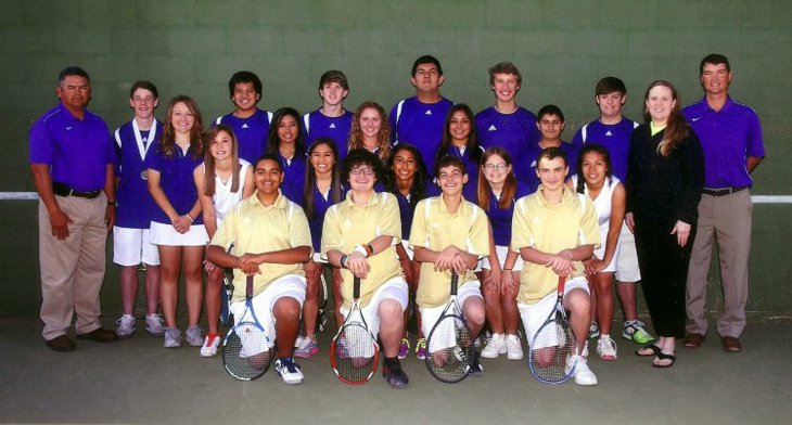 2012-2013 Midland High JV & Freshman Tennis Team Picture