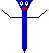 Blue golf tee