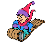 boy on sled
