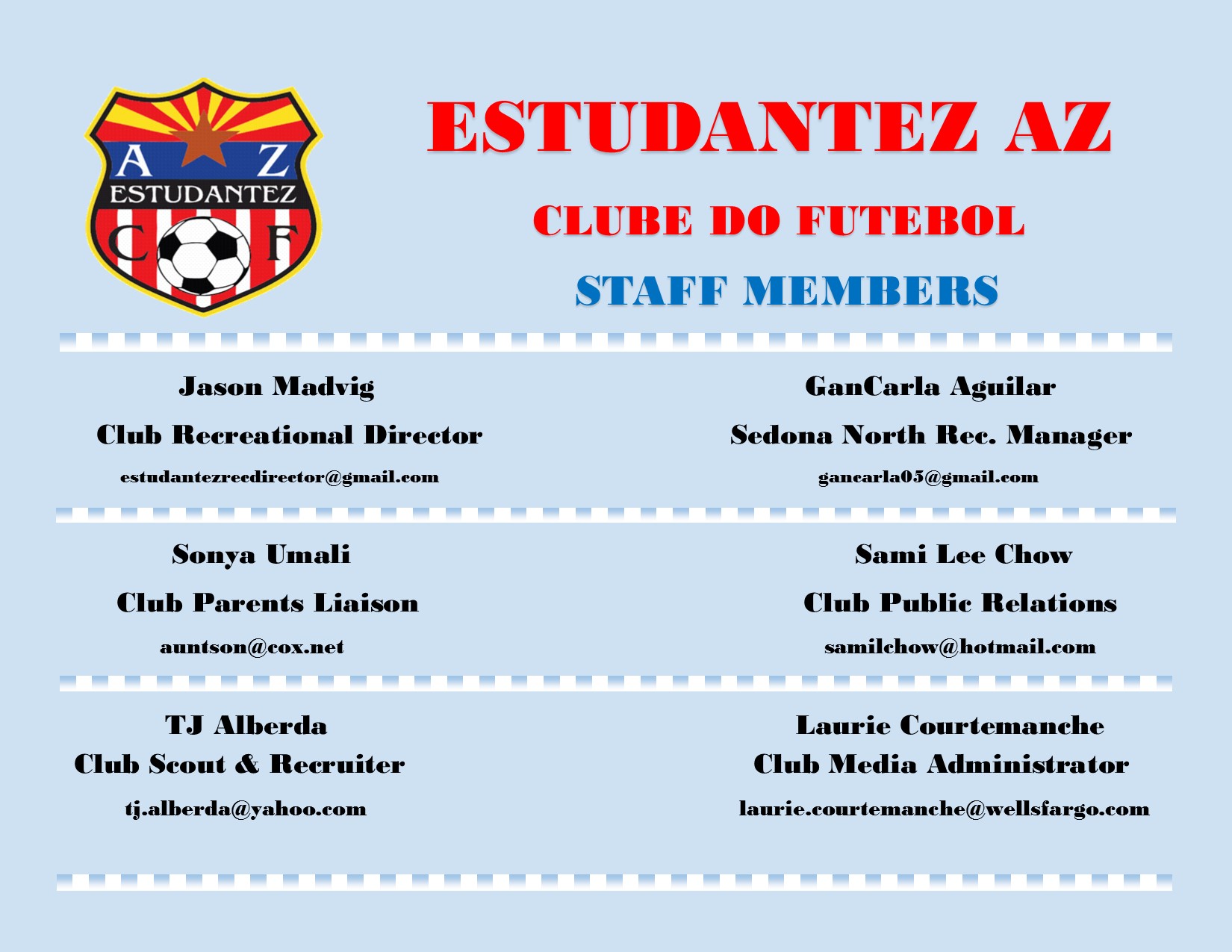 New Club Staff Members