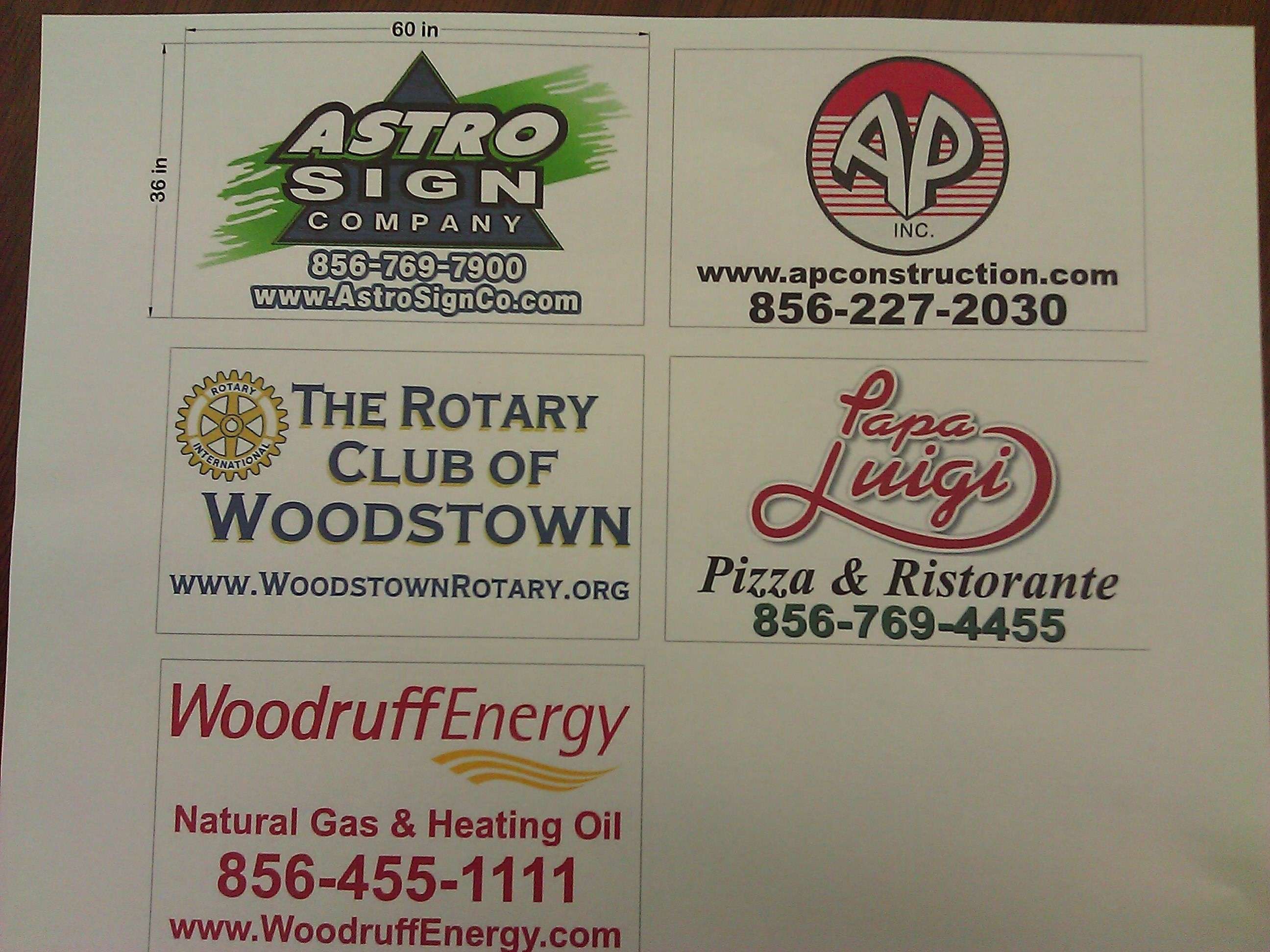 2012 Sign sponsors