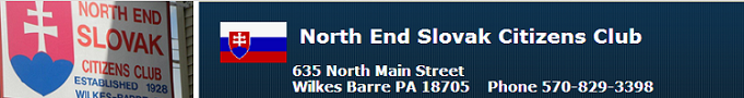 North End Slovak Club sponsor
