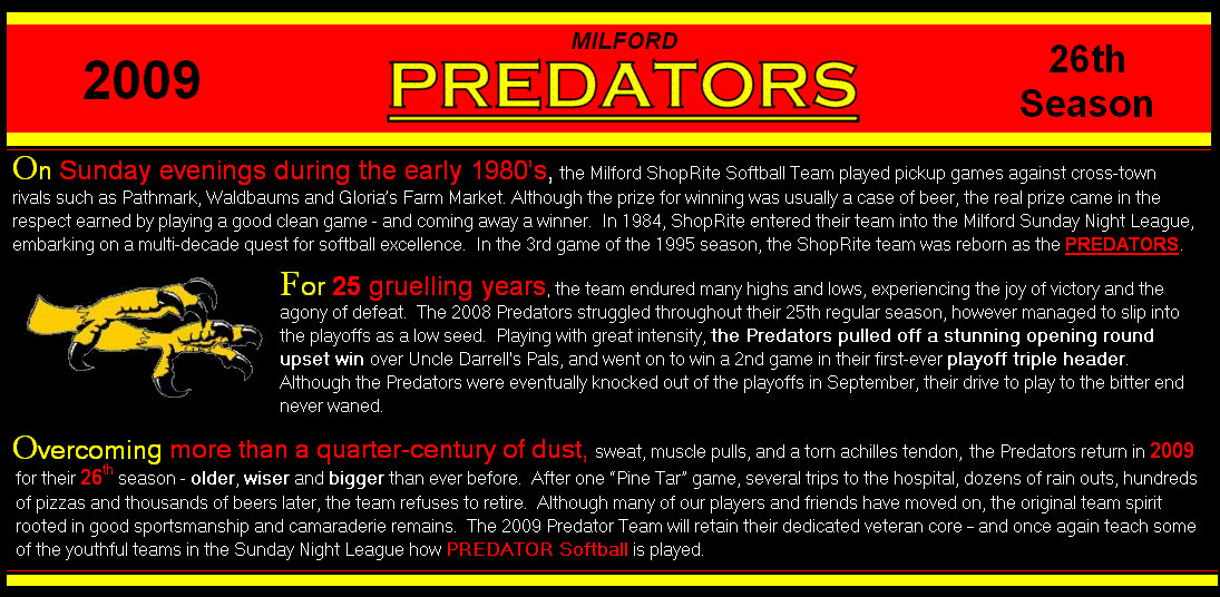Predators Lore 2009