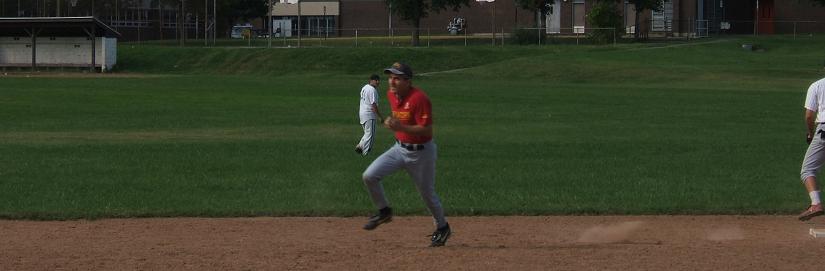 Fred Bialka as he Triples in the 4th