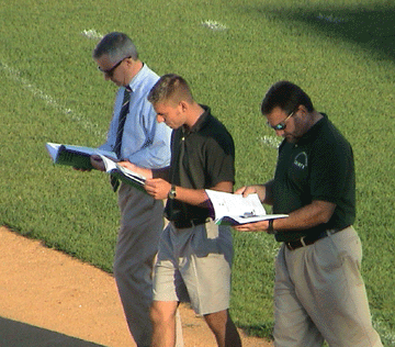 Coaches review the fall sports program