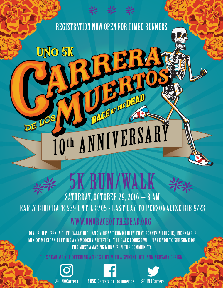 UNO Carrera De Los Muertos/Race of the Dead 5K Chicago, IL 2016 ACTIVE