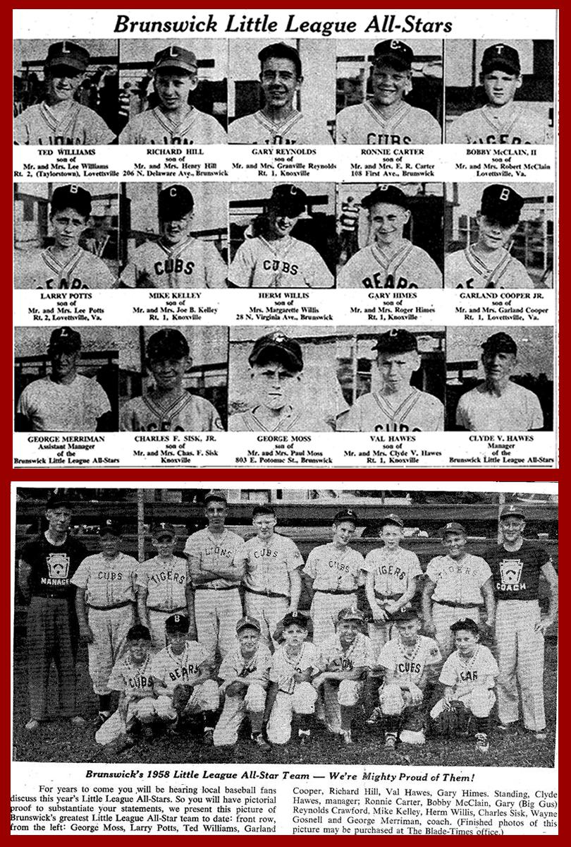 1958 Team & Individual Pictures