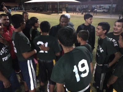 2012 FB Verde championship huddle