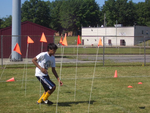 Jay takes on the agility flags