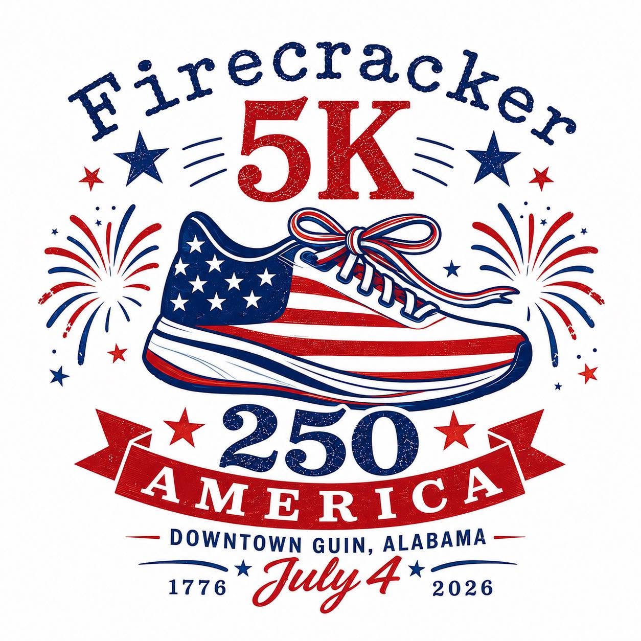 2026 Firecracker 5k & Fun Run logo