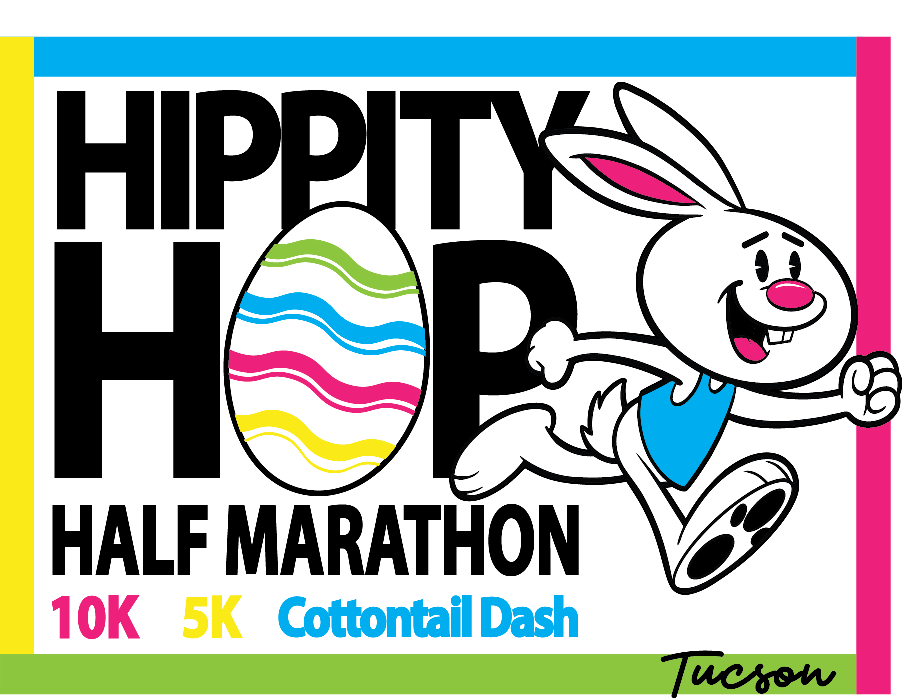 Tucson Hippity Hop Half Marathon - 10K - 5K - Cottontail Dash Logo