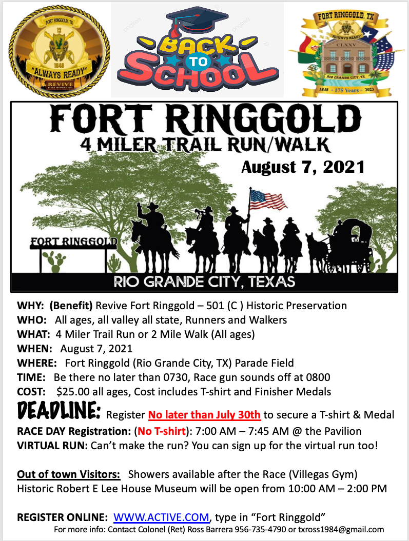 Back To School Fort Ringgold 4 Mile Trail Run Rio Grande City Tx 21 Active