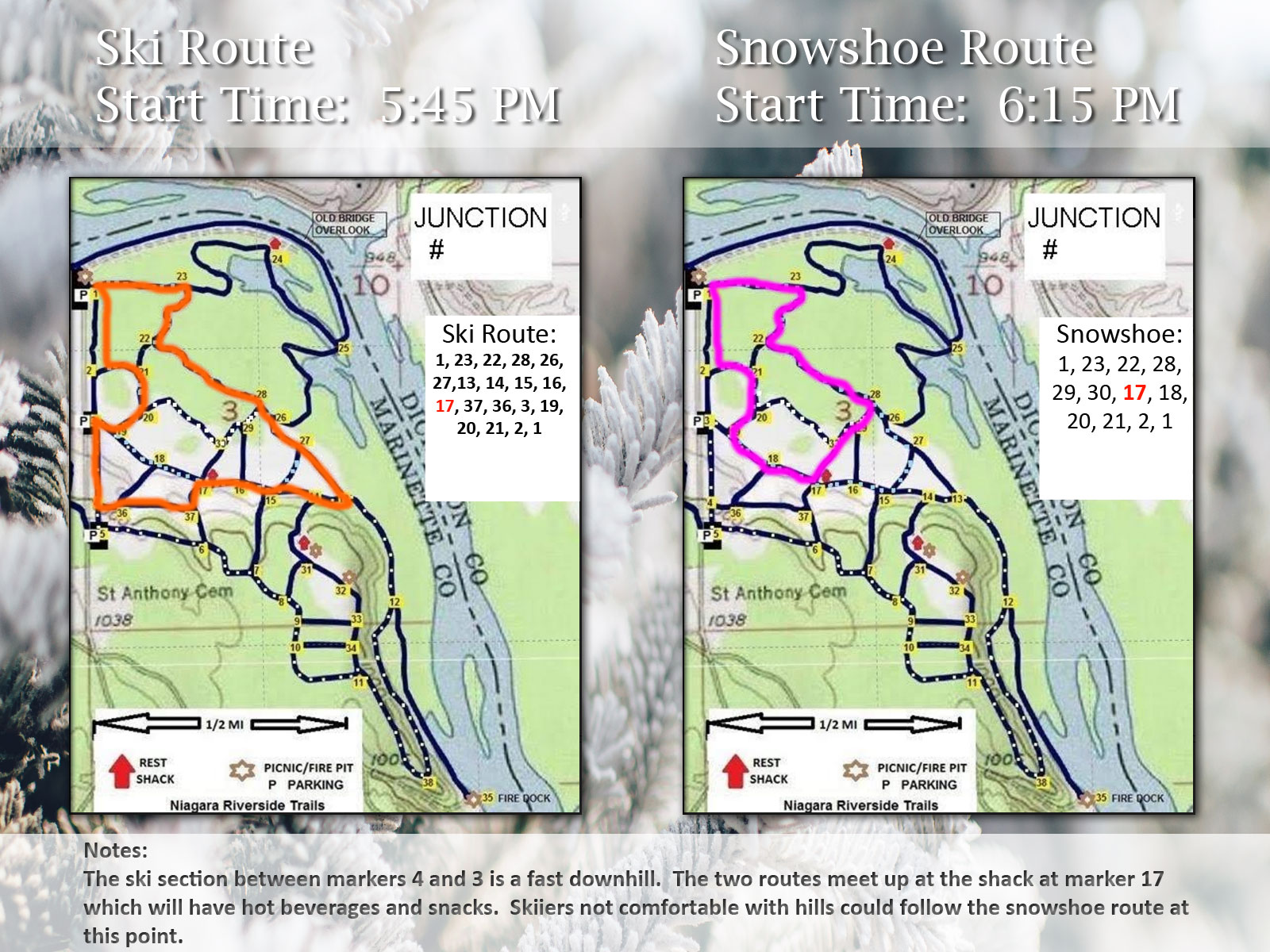 Niagara Riverside Trails by Candlelight Niagara, WI 2017 ACTIVE