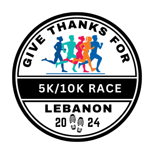 Give Thanks for Lebanon 5K-10K Run 2024 logo