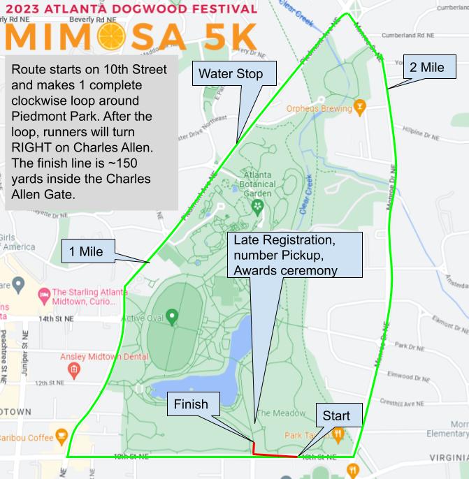 2024 Atlanta Dogwood Festival Mimosa 5k Race Drusy Giselle