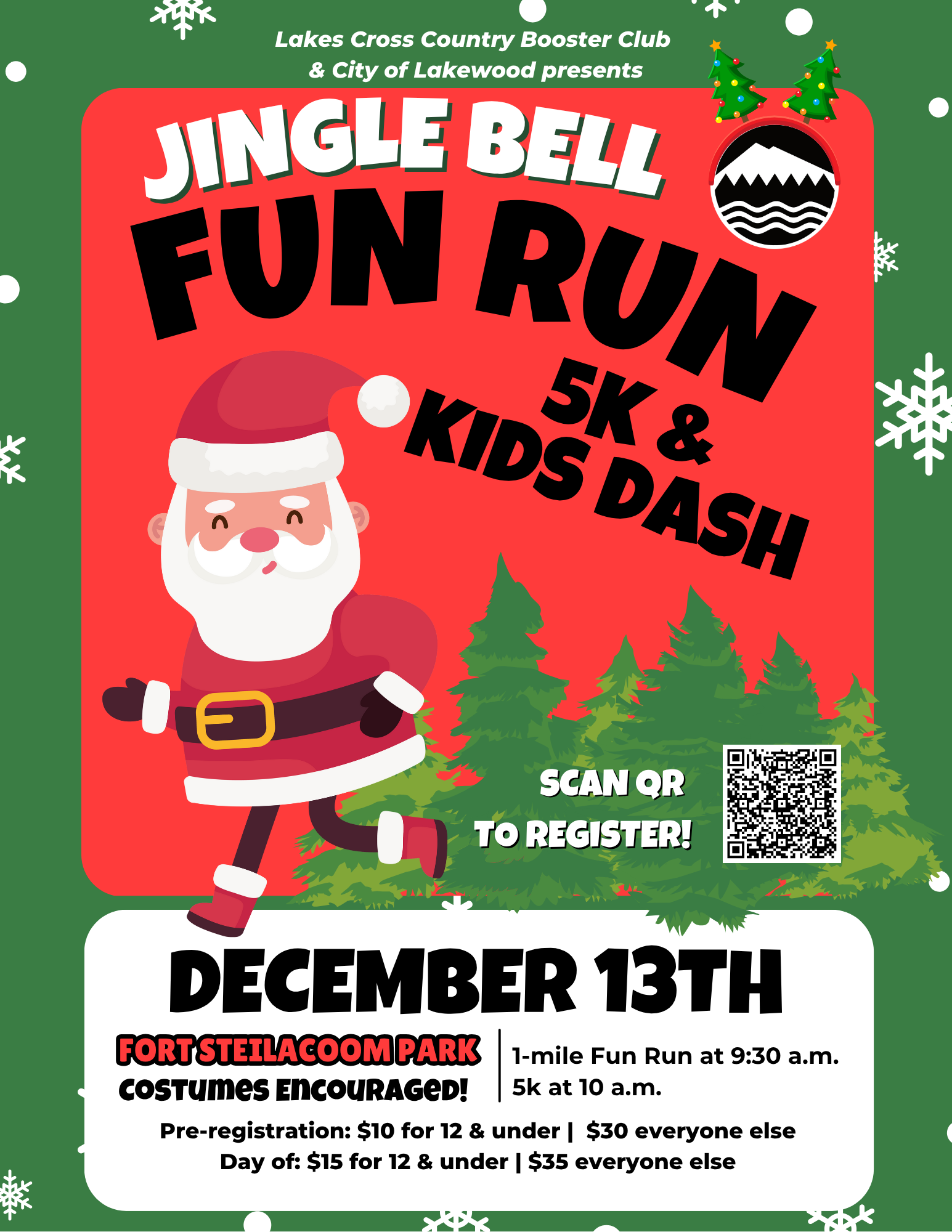 Fort Steilacoom Jingle Bell Run logo