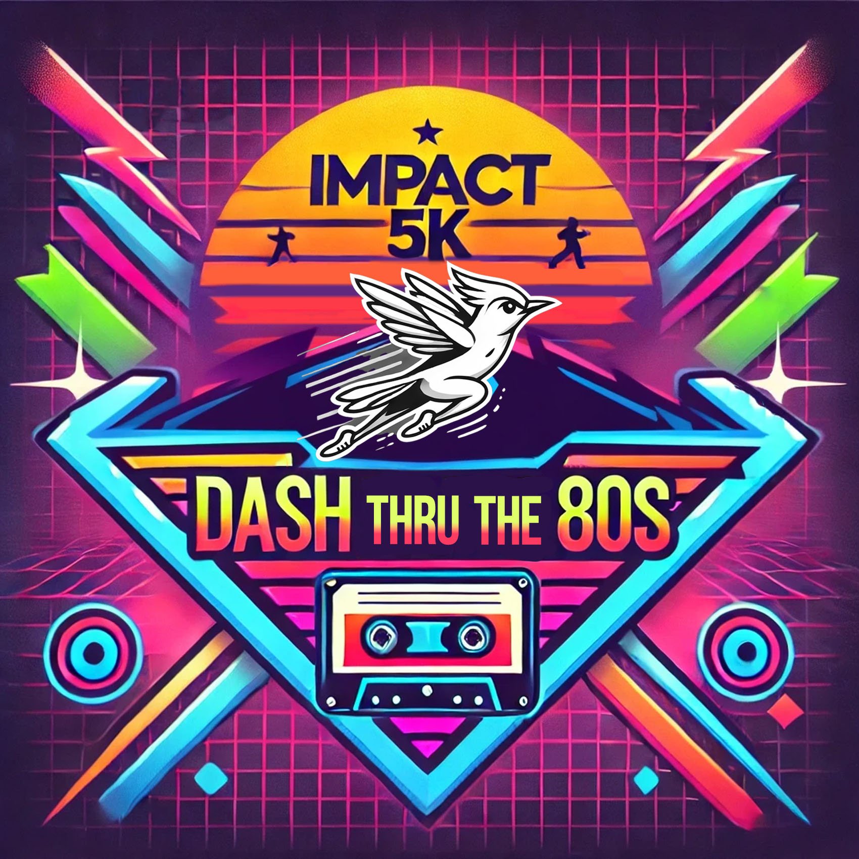 Impact 5K:  Dash Thru the 80s logo