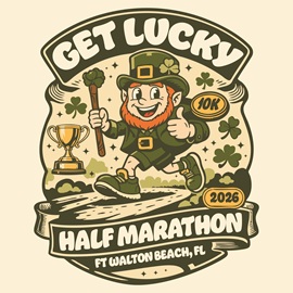 Get Lucky 10K and Half Marathon Run/Walk logo