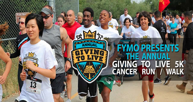 FYMO's 7th "Giving to Live" 5K Cancer Run/Walk logo